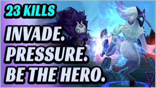 Get Fed With Aggression & Heavy Lane Pressure ft Kindred vs Shyvana - Jungle Carry Guide