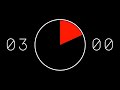 3 Minute Minimal Countdown Timer – 4k Clean Design + Subtle Alarm