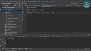 Python ( Myanmar ) : 5. 7. Shopping list ( project )
