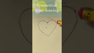 How to draw symmetrical heart #drawing #creative #shorts