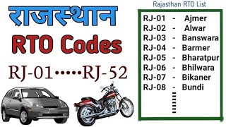 आपके जिले में कोनसा RJ लगता है जानिए इस वीडियो के अन्दर | rto गाड़ी NO. RJ-00-SB-0000