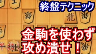 終盤の基本！受けに使いにくい駒で攻めよう！【VS居飛車】