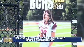 Barren Co. High School football welcomes first female kicker in program history