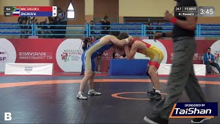 Round 3 FS - 65 kg: X. MAC GREGOR (RSA) v. M. ZINGAROV (RUS)