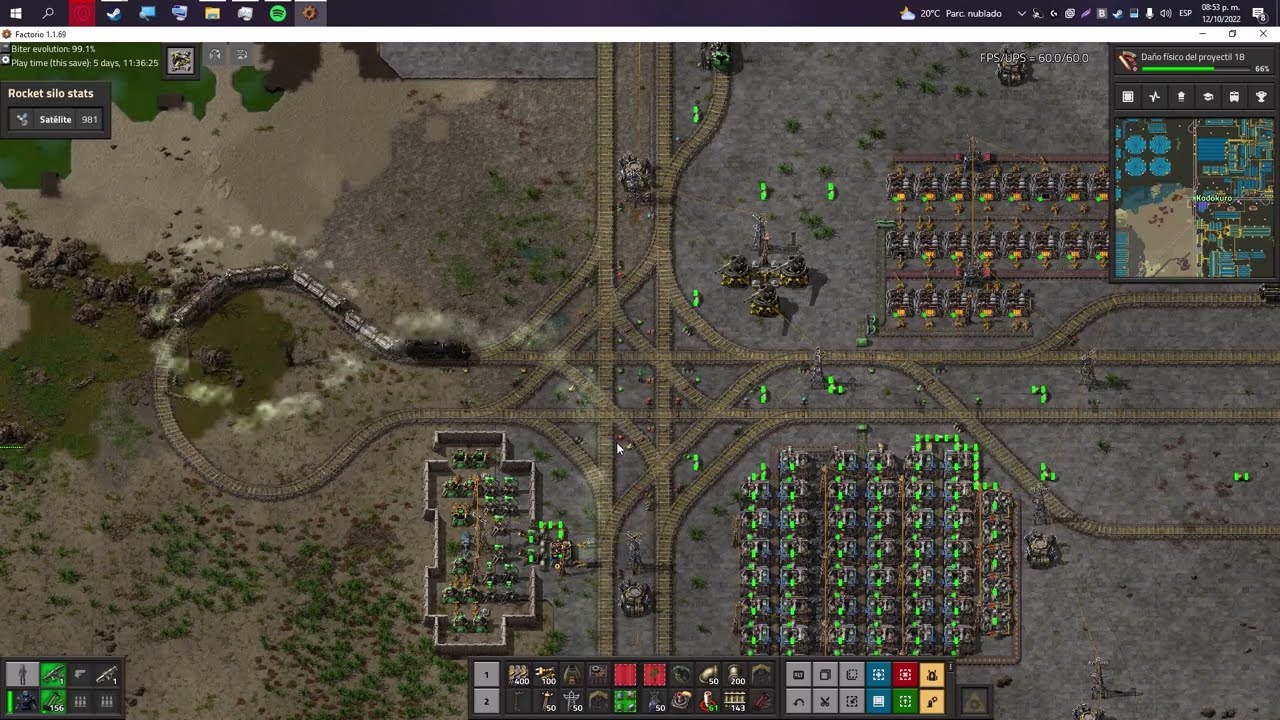 Factorio 2mins Of My Busiest Train Intersection Youtube