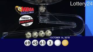 2018 10 16 Mega Millions Numbers and draw results