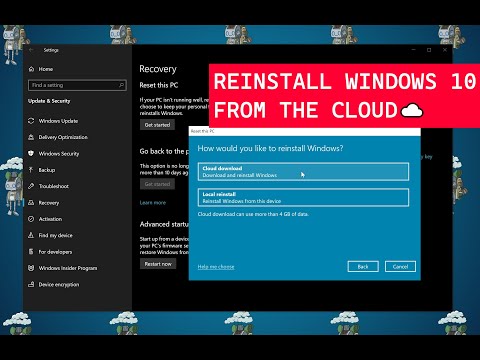 Как сбросить и переустановить Windows 10 из облака