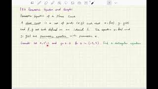 8.6 - convert parametric equation to rectangular equation