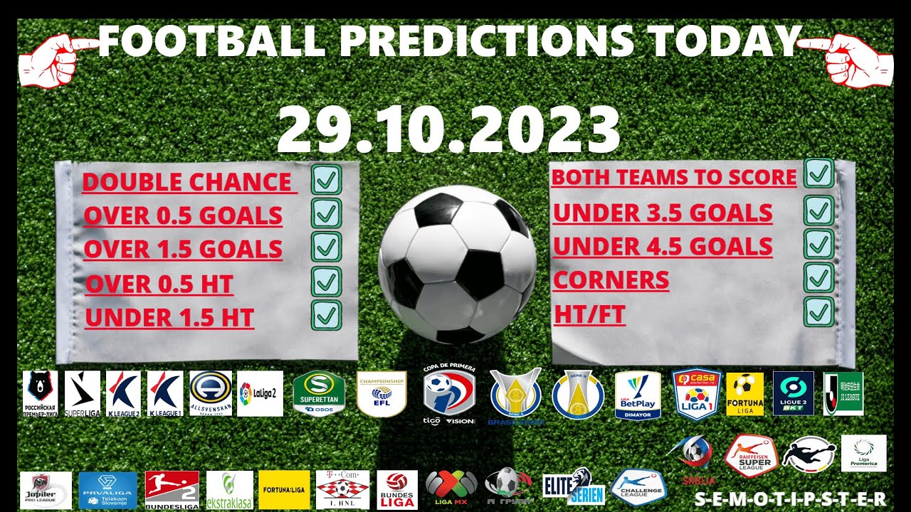 Football Predictions Today (29.10.2023)|Today Match Prediction|Football ...