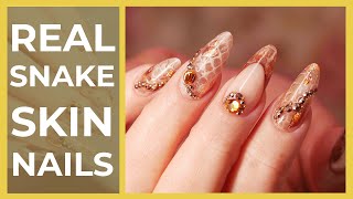 💅🐍 Using Real Life Snake Skin in Nails 🐍💅