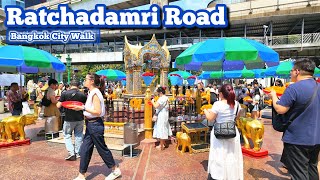 4K 🇹🇭 Bangkok City Walking Tour, Ratchadamri Road - Central World #allaboutbangkok #citywalk #walk