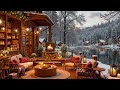 warm morning jazz music at winter porch ambience ⛄ relaxing jazz background music for studying work