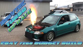 Budget built B20vtec 7268 Turbo Civic update! She's almost done