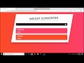 Simple Weight Converter App with JavaScript, HTML and CSS
