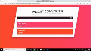 Simple Weight Converter App with JavaScript, HTML and CSS