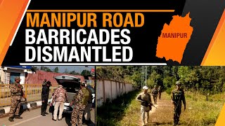 Manipur | Security Forces in Manipur Remove Illegal Barricades along Churachandpur-Imphal Road