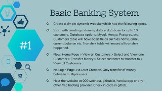 The Sparks Foundation Web Development Designing Task#1 Basic Banking System