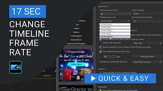 How to Change Timeline Frame Rate in PowerDirector