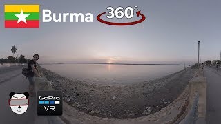 🌍 360° Gopro Omni Vr: Mon State Sunset | Mawlamyine, Burma 🇲🇲
