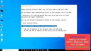 Two Simple Ways to Stop Hackers by Securing RDP | Contact ⬇️ BELLOW [ SMTPZO.COM ]