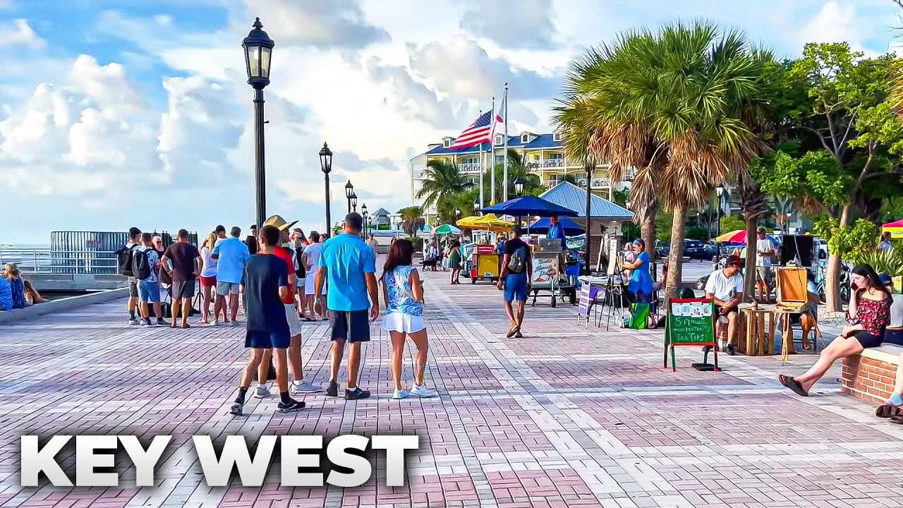 Key West, Florida Walk : Mallory Square To Harborwalk - YouTube