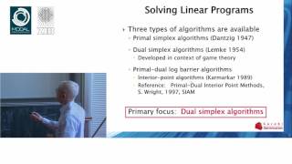 Robert Bixby: Solving Linear Programs: The Dual Simplex Algorithm (1/3): Some Basic Theory
