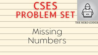Missing Number CSES problem set