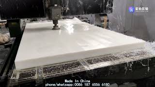 natural white UHMW PE sheet milling by CNC machine