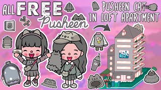 ALL FREE!!! ✨ PUSHEEN CAT IN LOFT APARTMENT 😸 + FREE GIFTS 🎁Toca Boca House Ideas😍Toca Life World