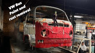 Chemical dipping a 1969 Volkswagen Westfalia Bus