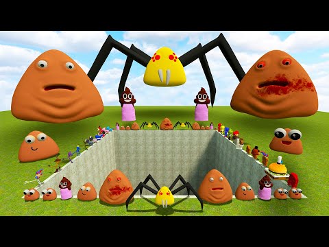 ¡GRAN AGUJERO TODAS LAS PATADAS ESPARTANAS DE LA VENGANZA DE POU BOU en Garry's Mod!