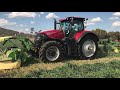 Case IH Optum 270 & Krone 9.8m Butterfly Mower Conditioner