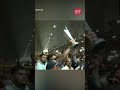 Hardik Pandya holds the Trophy up high on Team India's arrival at Mumbai Airport