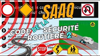 Code de la Sécurité routière 2024 - Examen théorique saaq Québec test 2