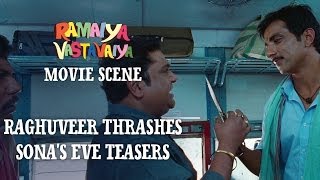 Raghuveer Thrashes Sona's Eve Teasers - Ramaiya Vastavaiya Scene - Sonu Sood & Shruti