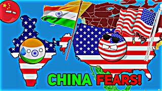 What If INDIA Became USA's 51st State?! 🥶 China's Heartbroken Reaction! #Countryballs