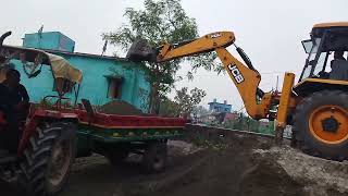 jcb 3dx dust lording to messy tractor/jcb work/mechine lording/jcb work/trctor lording/jcb backhoe