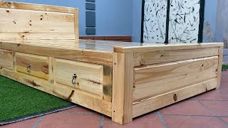 Creative Design – How To Build A  Storage Bed with Drawers