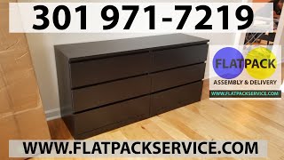 #IKEAMALM 6 Drawer Dresser Assembly Service Washington DC ✪ WWW.FLATPACKSERVICE.COM ✪ #YELP  #IKEA