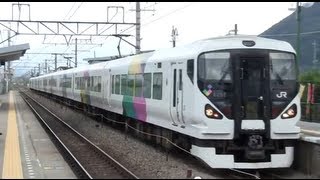 (FHD)E257系特急かいじ号　春日居町高速通過