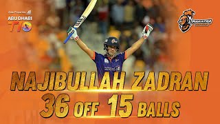 Najibullah Zadran I 36 off 15 balls I Man of the Match I Match 23 I Maratha Arabians