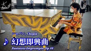 【ストリートピアノ】草間彌生さん装飾のピアノで奏でる（ショパン：幻想即興曲／Chopin: Fantaisie-Impromptu Op.66）【東京都庁】