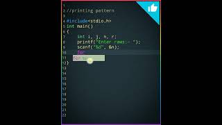 #77🖥🖲C Pattern program🖥 C Language Tutorial👨🏫📂📓#shorts #Cprogramming #coding