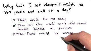 Fixed viewport width - Mobile Web Development