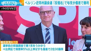 ドイツでの州議会選　国政与党が僅差で勝利　与党への投票の4分の3は「反極右」票(2024年9月23日)