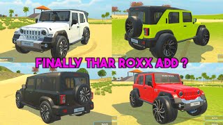 Finally Thar Roxx Add हो गई in Indian Vehicles Simulator 3D || Indian Vehicle Simulator 3d Game