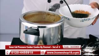 Homeshop18.com - Inner Lid Pressure Cooker Combo By Everwel - Set of 4