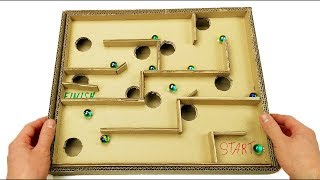 How to Make a Board Game Marble Labyrinth from Cardboard | Amazing Game