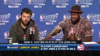 LeBron discusses the physical play between Cavs and Hawks