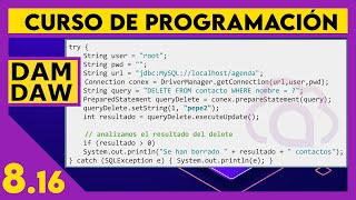 MySQL en JAVA: DELETE ☕ DAM - DAW
